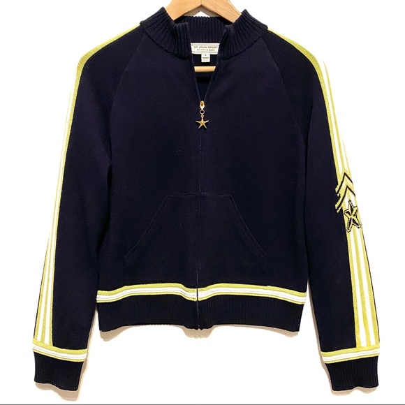 St. John Sweaters - St. John Navy and Yellow Sweater